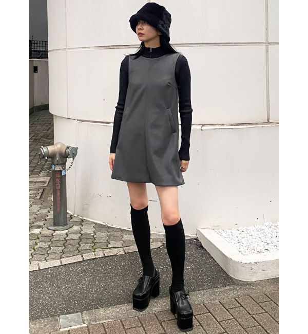 EMODA「Aラインフェイクレザーワンピース」|ワンピース|