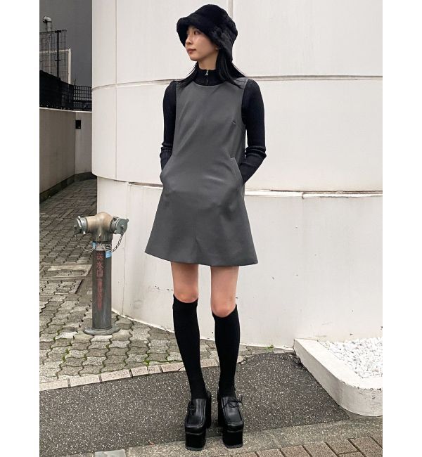 EMODA「Aラインフェイクレザーワンピース」|ワンピース|