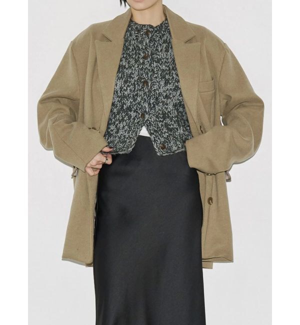 EMODA「【VEQUM】BOX WIDE JACKET」|テーラードジャケット|ベージュ