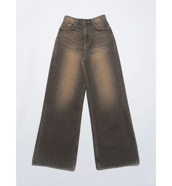 EMODA「【VEQUM】RIM WIDE JEANS」|デニム|ブラウン