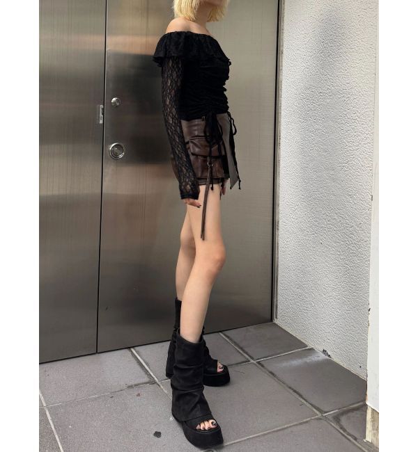 EMODA「カーゴラップフェイクレザーショートパンツ」|その他|