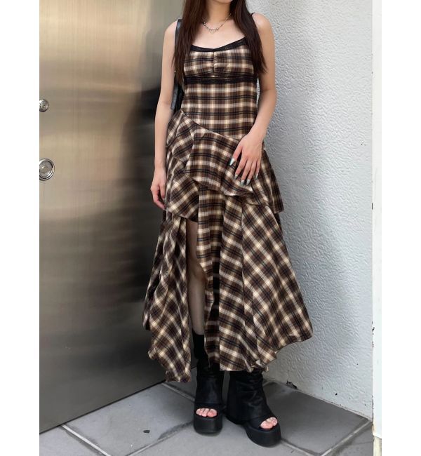 EMODA「アシンメトリーフリルマキシワンピース」|ワンピース|