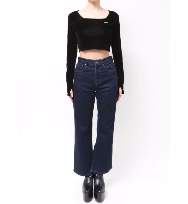 EMODA「シアーベロアプレートクロップトップ」|Tシャツ・カットソー|