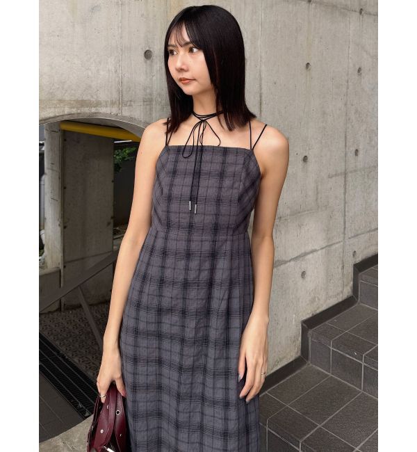 MURUA「2WAYチェックキャミワンピース」|ワンピース|