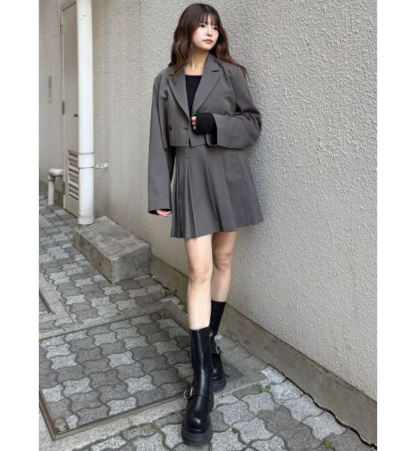 MURUA「ダブルプリーツミニスカート【セットアップ着用可】」|スカート|