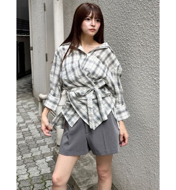 MURUA「カシュクール2WAYハーフシャツ」|シャツ・ブラウス|