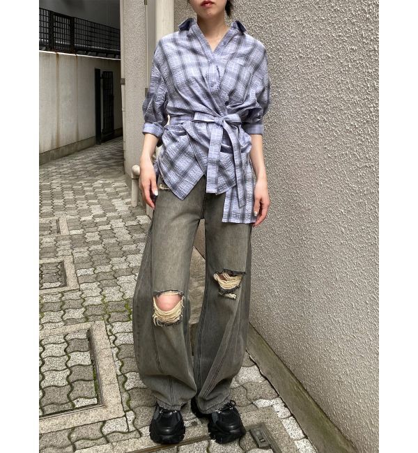 MURUA「カシュクール2WAYハーフシャツ」|シャツ・ブラウス|