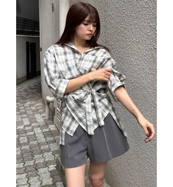 MURUA「カシュクール2WAYハーフシャツ」|シャツ・ブラウス|