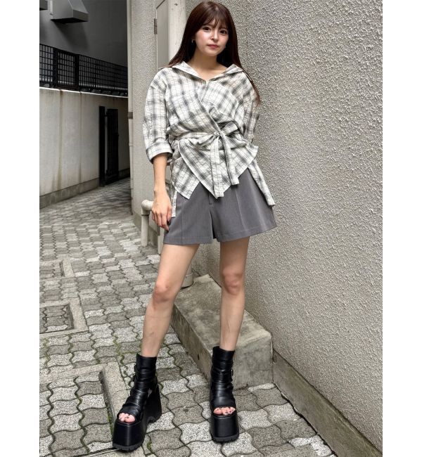 MURUA「カシュクール2WAYハーフシャツ」|シャツ・ブラウス|