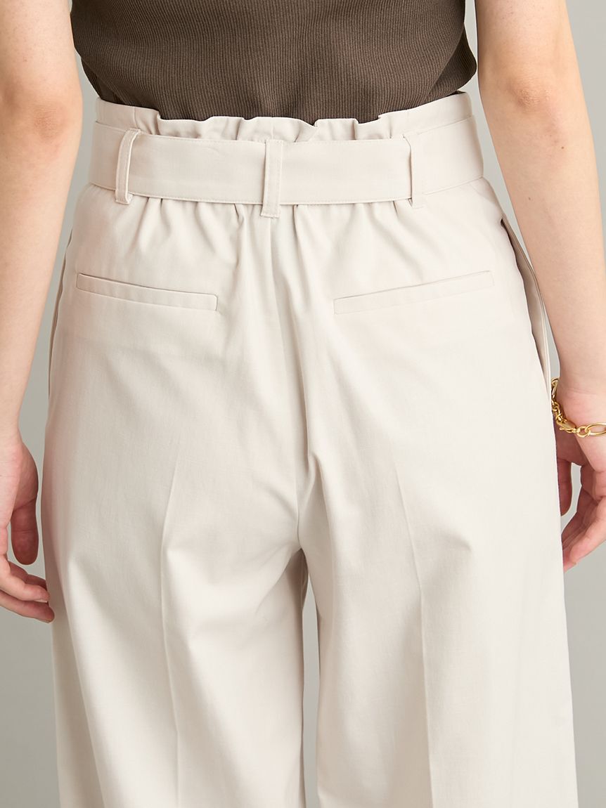 Mila Owen「【MILA PANTS】【UVカット】マルチファンクションセミワイドタックパンツ」|チノ|