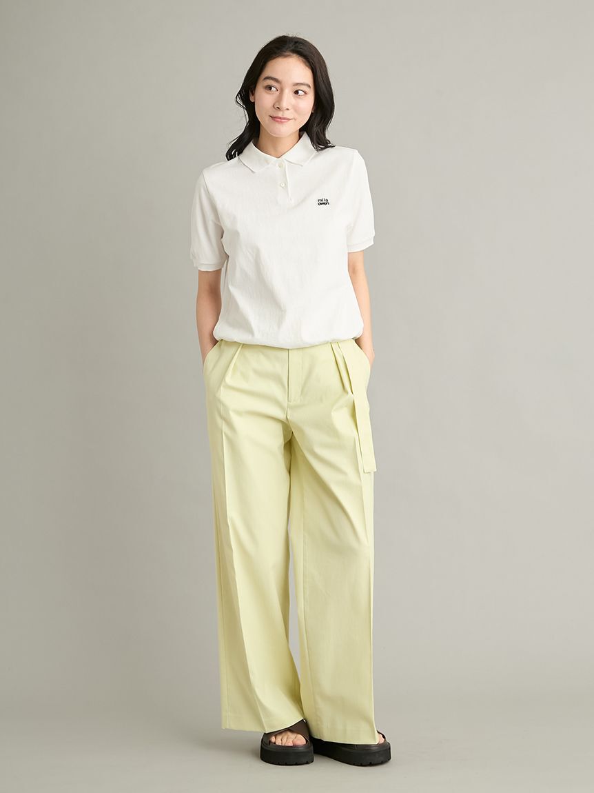 Mila Owen「【MILA PANTS】【UVカット】マルチファンクションセミワイドタックパンツ」|チノ|