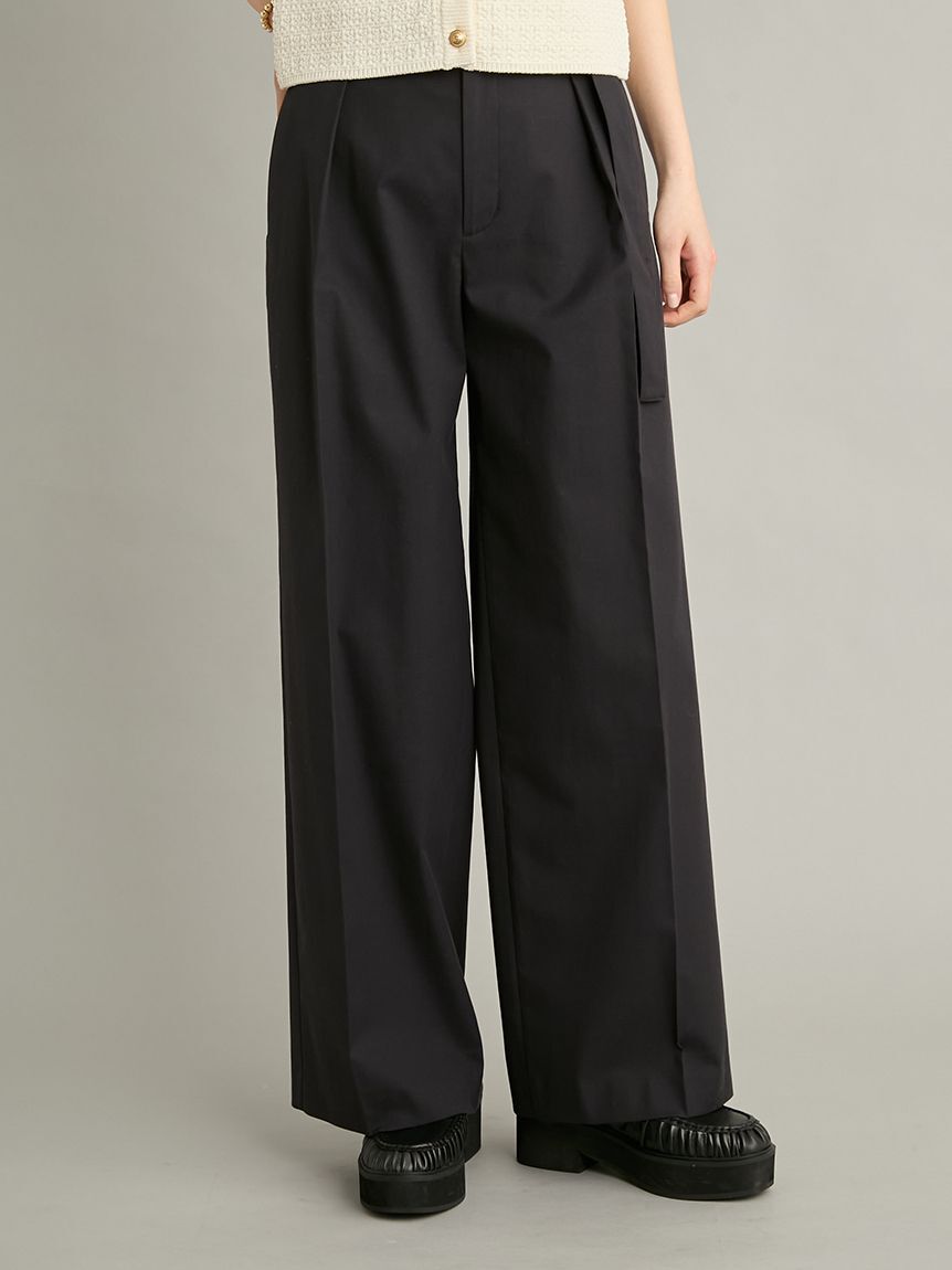 Mila Owen「【MILA PANTS】【UVカット】マルチファンクションセミワイドタックパンツ」|チノ|