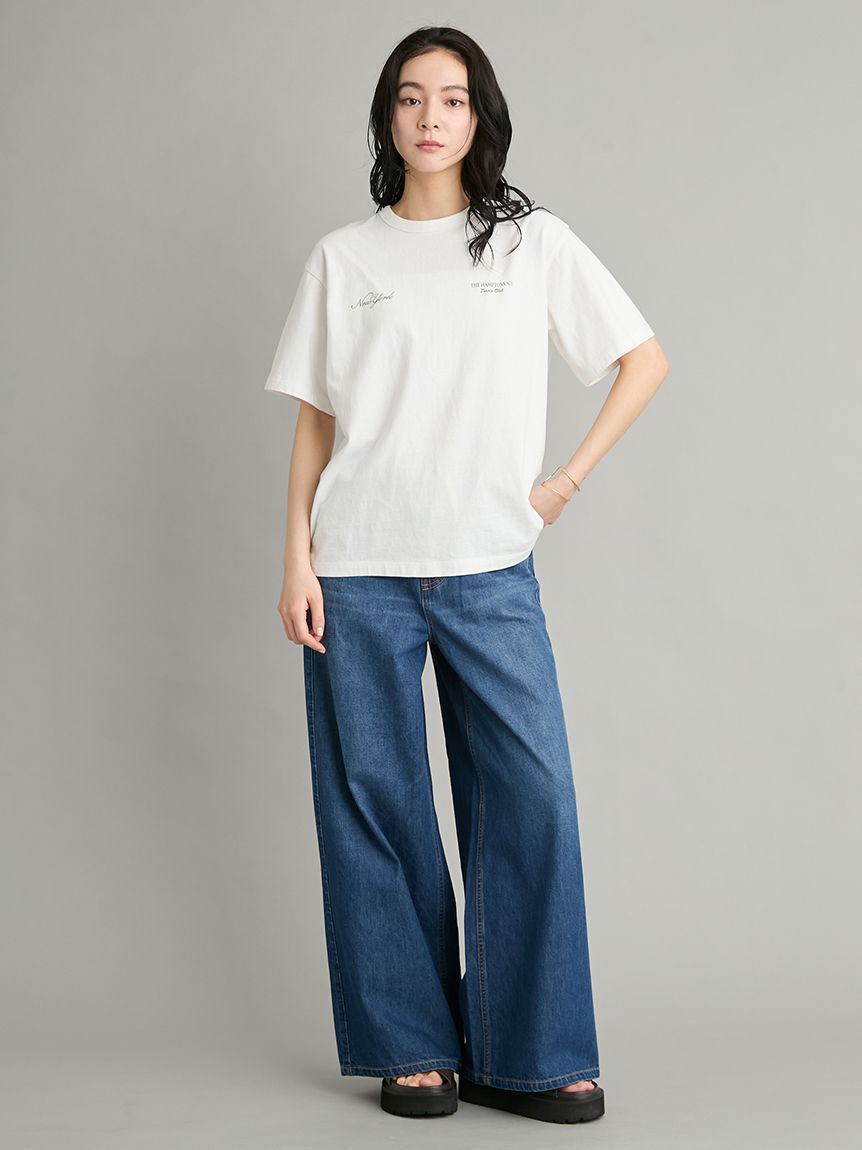 Mila Owen「【MILA PANTS】ウエストゴムドロストイージーデニムパンツ」|デニム|