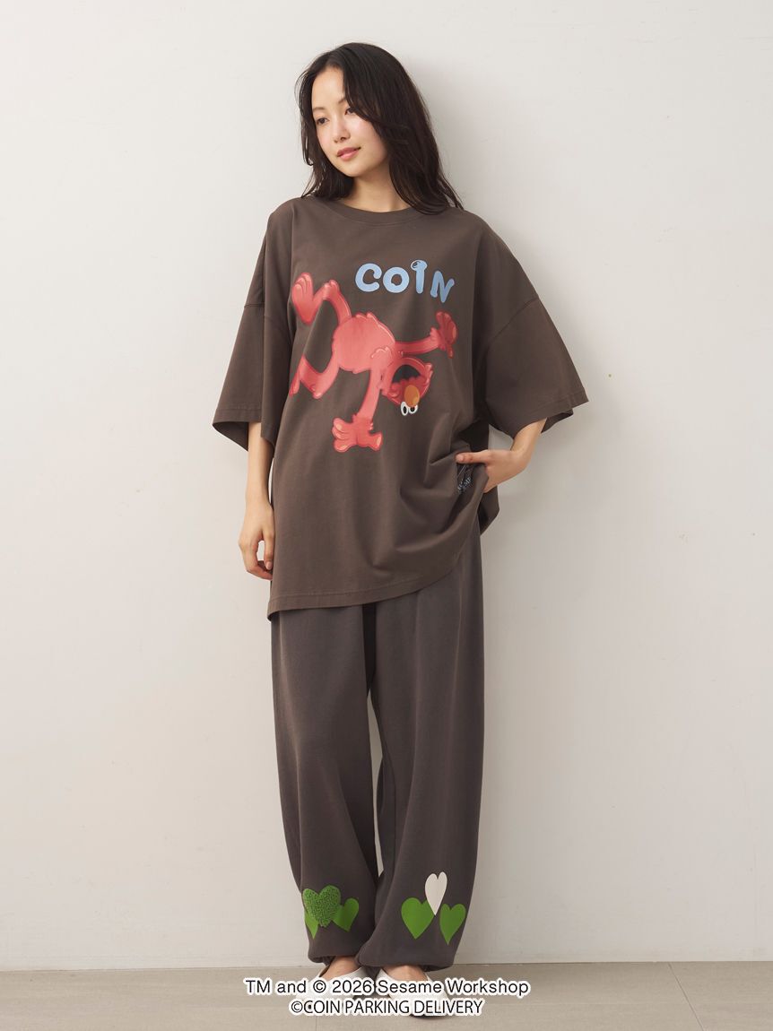 GELATO PIQUE HOMME「【SESAMESTREET&times;CPDHOOME meets GELATOPIQUE】コットン裏毛プリントロングパンツ」|ルームウェア|