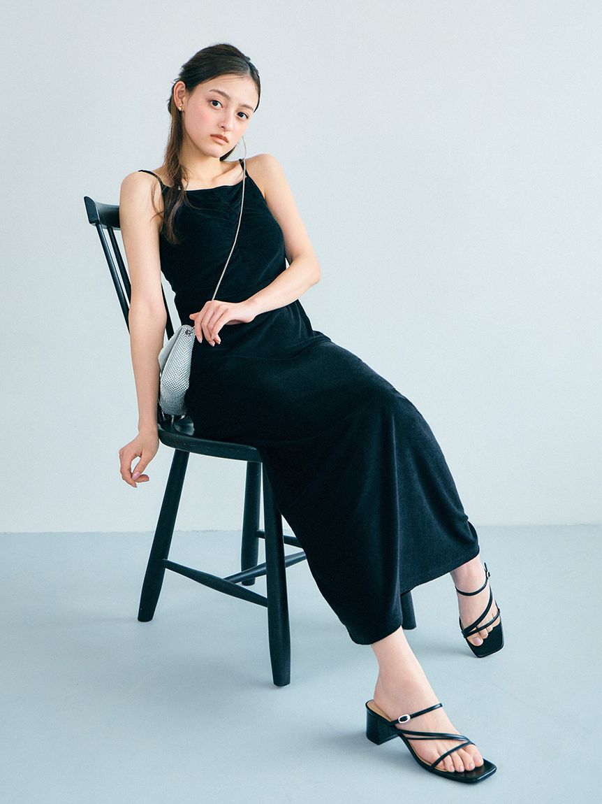 SNIDEL「【WEB限定】パイルパーカーセットキャミワンピース」|ワンピース|