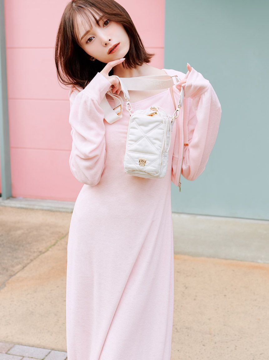 SNIDEL「【WEB限定】パイルパーカーセットキャミワンピース」|ワンピース|