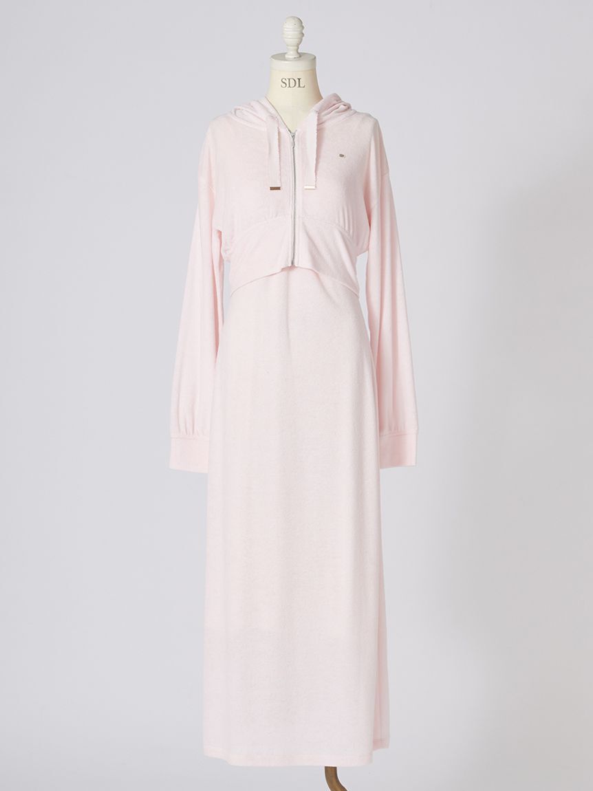 SNIDEL「【WEB限定】パイルパーカーセットキャミワンピース」|ワンピース|