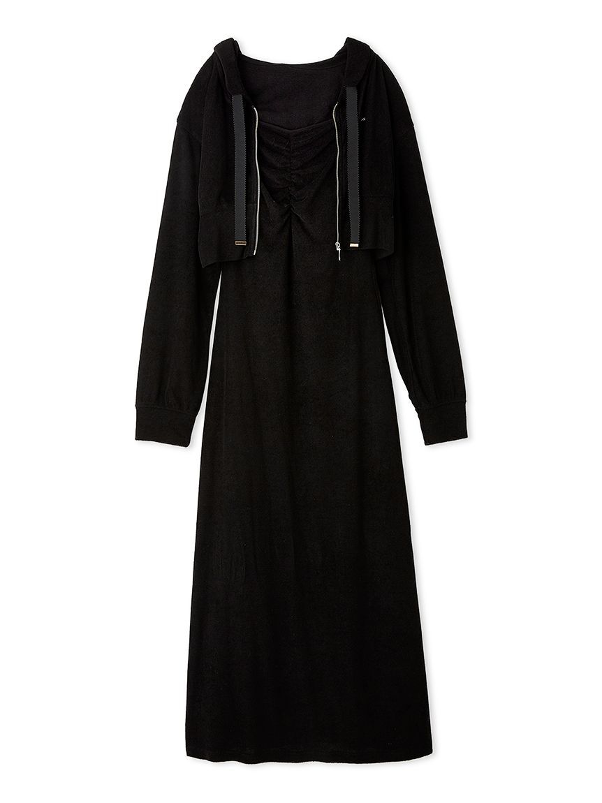 SNIDEL「【WEB限定】パイルパーカーセットキャミワンピース」|ワンピース|