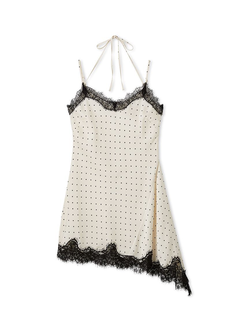 LILY BROWN「【WEB限定カラー】カシミヤブレンドニットセットサテンミニワンピース」|ワンピース|