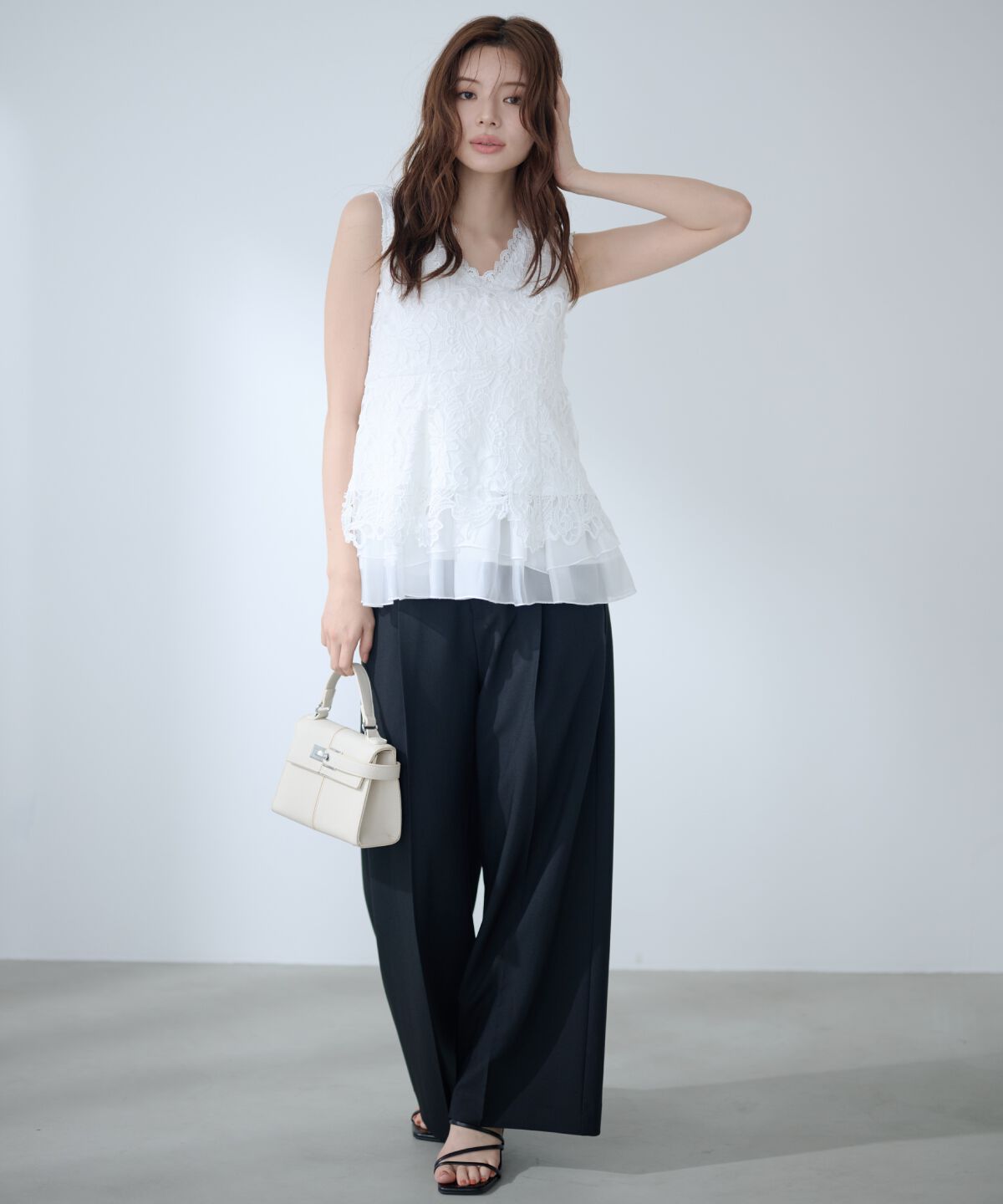 アンドクチュール「タックワイドパンツ」|その他|