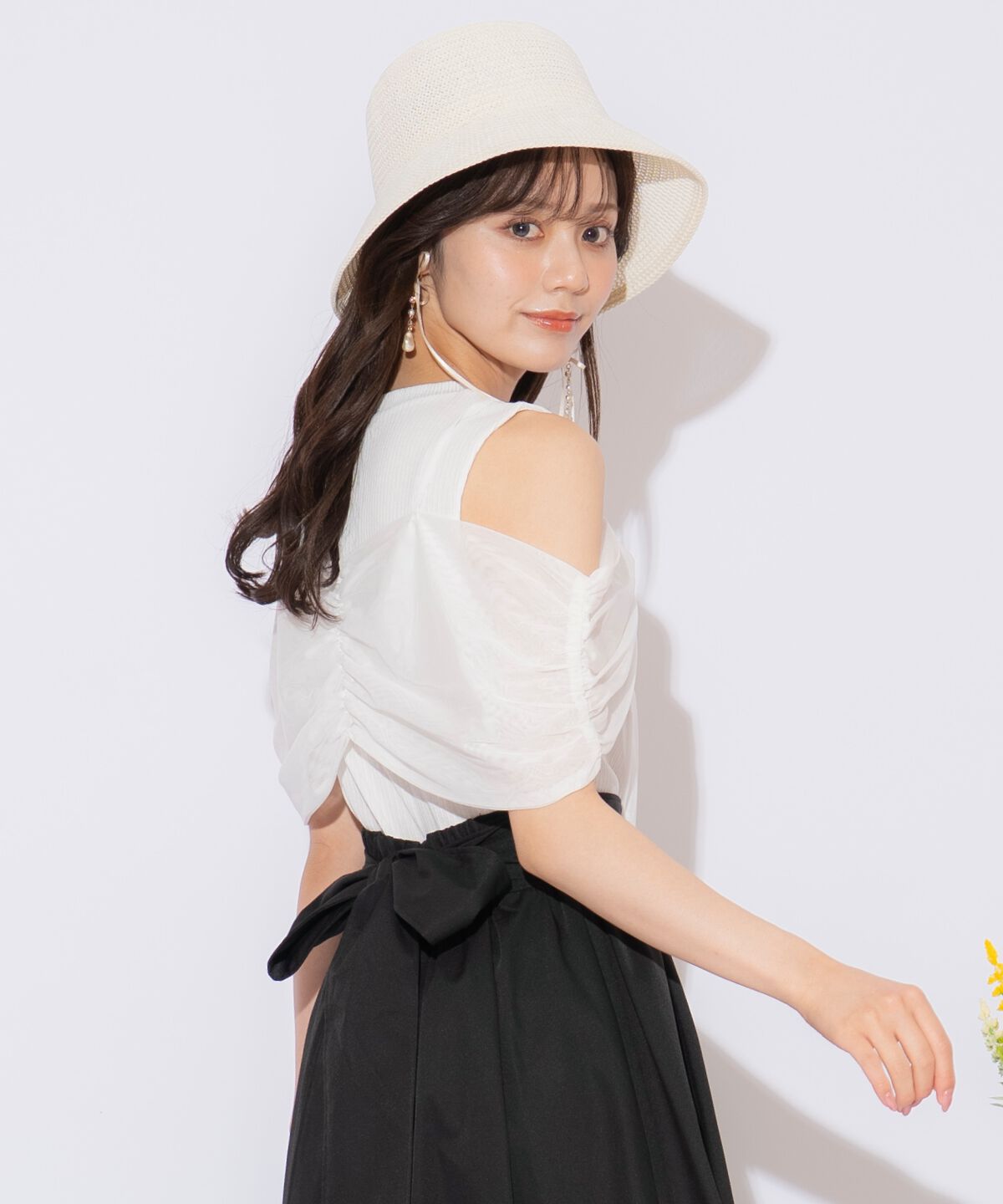 WILLSELECTION「リボンレイヤードカットトップス」|Tシャツ・カットソー|