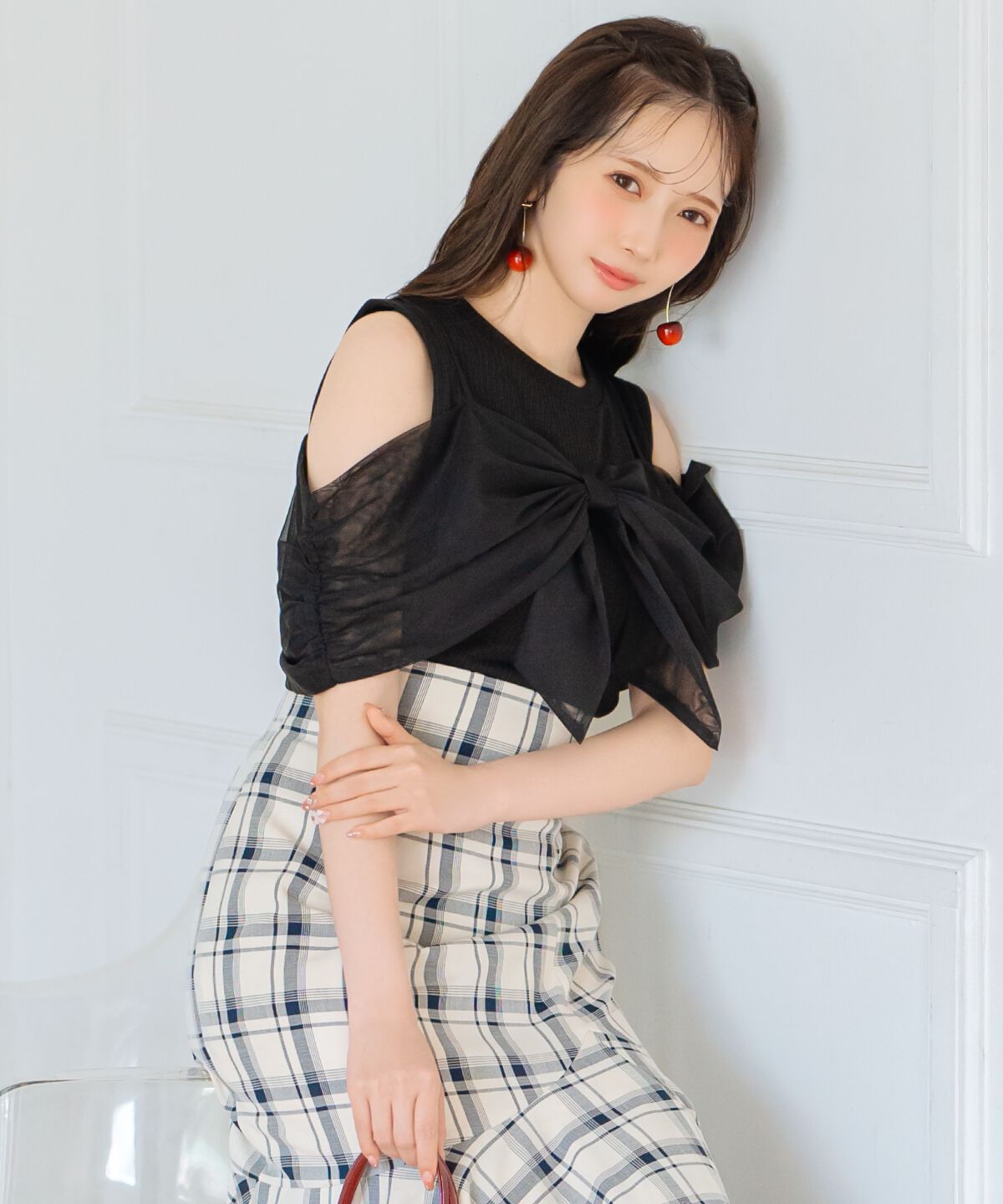 WILLSELECTION「リボンレイヤードカットトップス」|Tシャツ・カットソー|