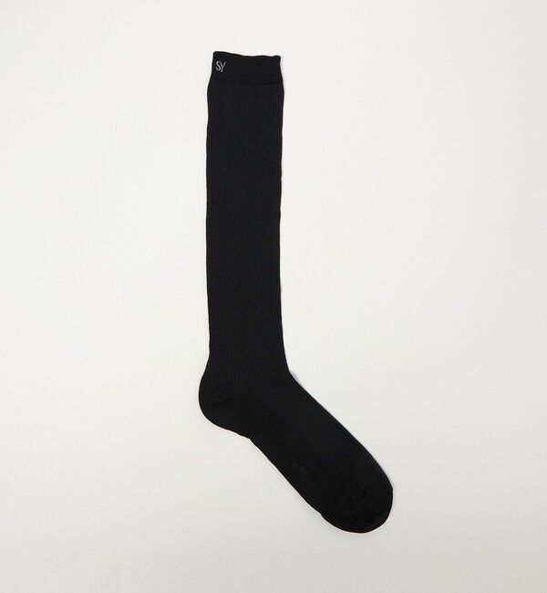 SY UNITED ARROWS「＜SY＞ シアーリブソックス」|ソックス|BLACK
