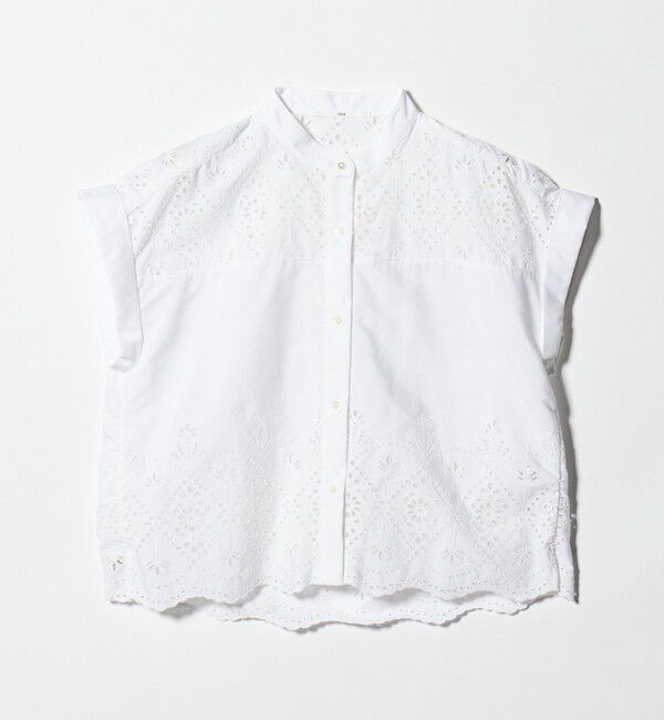 UNITED ARROWS「＜TICCA＞レース フレンチスリーブ シャツ」|シャツ・ブラウス|