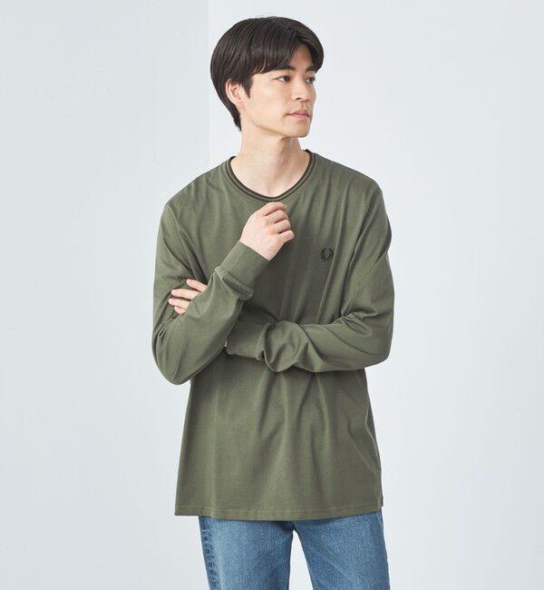 UNITED ARROWS green label relaxing「＜FRED PERRY＞ツインティップ Tシャツ」|Tシャツ・カットソー|DK.GREEN