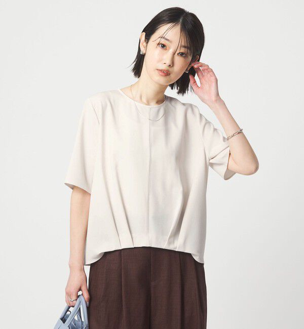 UNITED ARROWS green label relaxing「ライン TEE ブラウス」|シャツ・ブラウス|OFF WHITE