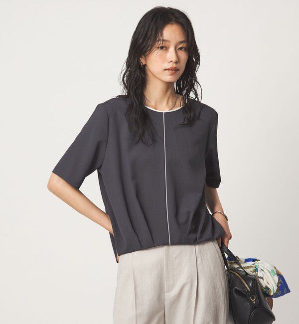 UNITED ARROWS green label relaxing「ライン TEE ブラウス」|シャツ・ブラウス|DK.GRAY