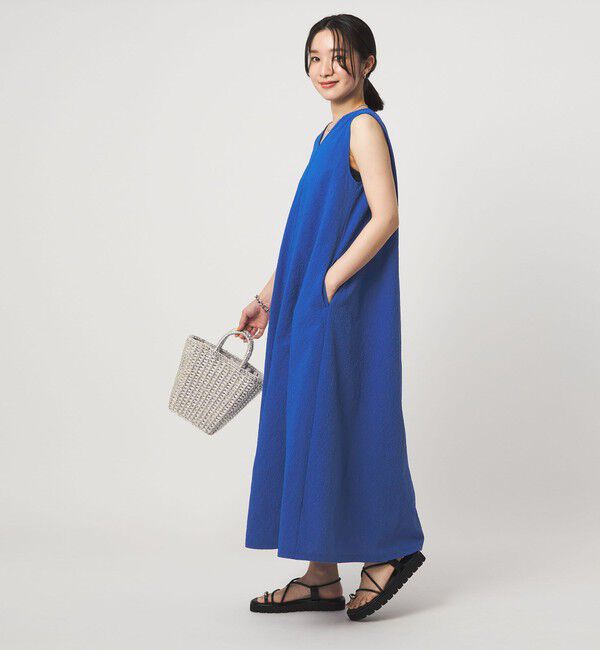 UNITED ARROWS green label relaxing「【WEB限定】＜at ease＞カラミ ノースリーブ ワンピース」|ワンピース|
