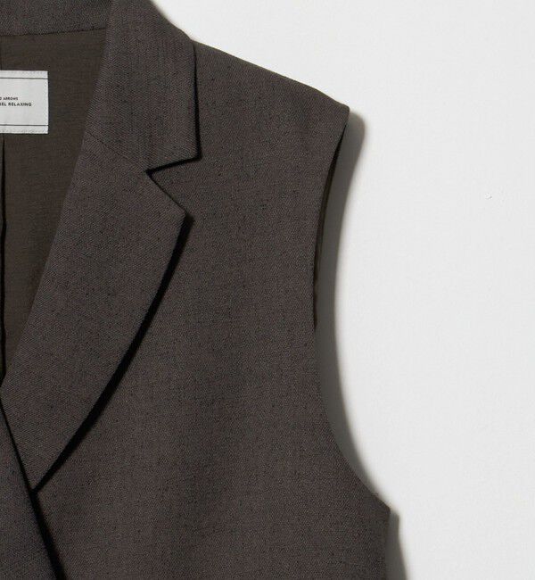 UNITED ARROWS green label relaxing「ネップツイル ベルト ジレ マシンウォッシャブル」|ベスト・ジレ|