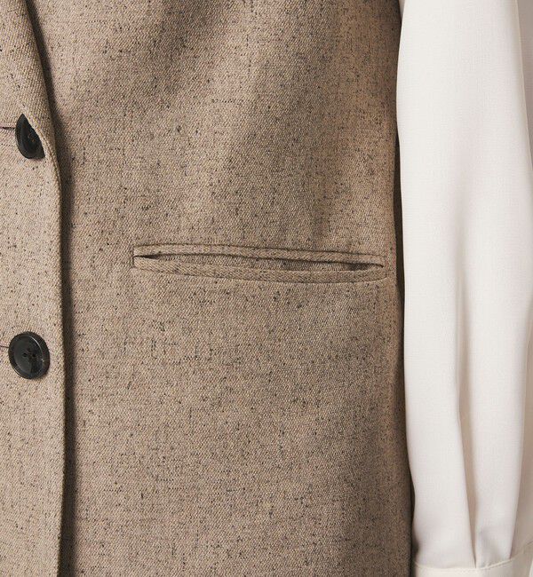 UNITED ARROWS green label relaxing「ネップツイル ベルト ジレ マシンウォッシャブル」|ベスト・ジレ|