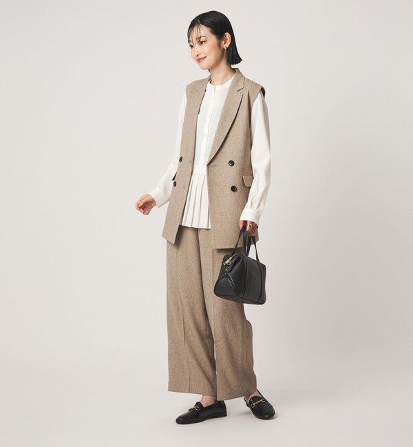 UNITED ARROWS green label relaxing「ネップツイル ベルト ジレ マシンウォッシャブル」|ベスト・ジレ|