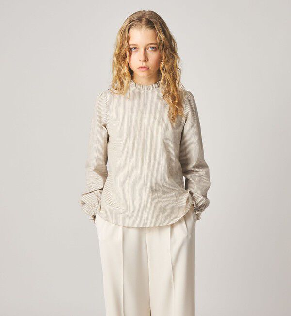 STEVEN ALAN「＜Steven Alan＞コットン バックオープン フリル ブラウス」|シャツ・ブラウス|