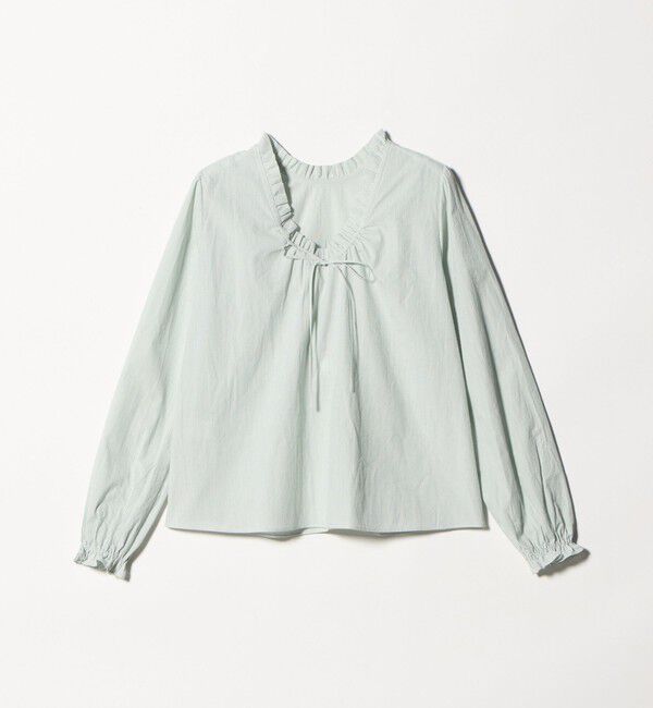 STEVEN ALAN「＜Steven Alan＞コットン バックオープン フリル ブラウス」|シャツ・ブラウス|