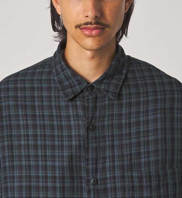 STEVEN ALAN「＜Steven Alan＞ CC ガーゼ マドラスチェック レギュラーカラー シャツ LOOSE」|シャツ・ブラウス|