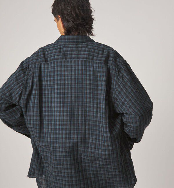 STEVEN ALAN「＜Steven Alan＞ CC ガーゼ マドラスチェック レギュラーカラー シャツ LOOSE」|シャツ・ブラウス|