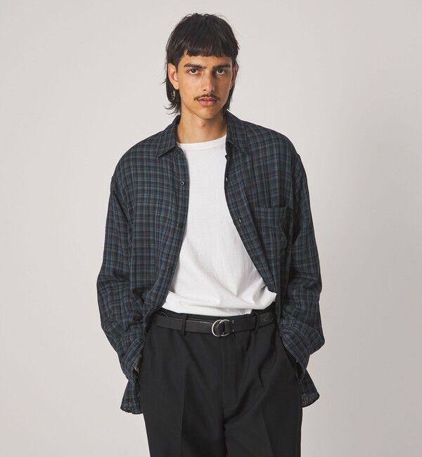 STEVEN ALAN「＜Steven Alan＞ CC ガーゼ マドラスチェック レギュラーカラー シャツ LOOSE」|シャツ・ブラウス|