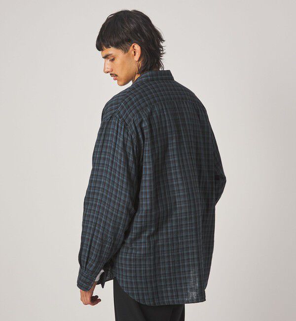 STEVEN ALAN「＜Steven Alan＞ CC ガーゼ マドラスチェック レギュラーカラー シャツ LOOSE」|シャツ・ブラウス|