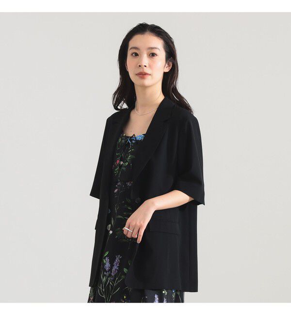 Demi-Luxe BEAMS 「シアー ハーフスリーブ ジャケット」|ダッフルコート|