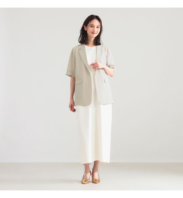 Demi-Luxe BEAMS 「シアー ハーフスリーブ ジャケット」|ダッフルコート|