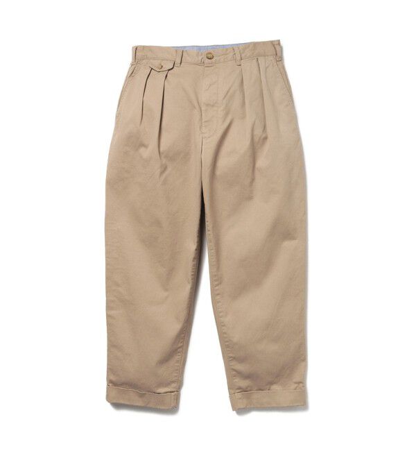 BEAMS PLUS「BEAMS PLUS｜2 Pleats Tapered Twill｜メンズ  チノパン｜オールシーズン」|チノ|KHAKI