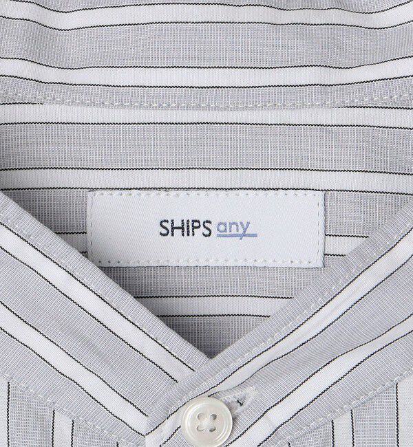 SHIPS any「SHIPS any:〈洗濯機可能〉ストライプ / ソリッド リラックス バンドカラー シャツ 26AW◆」|シャツ・ブラウス|
