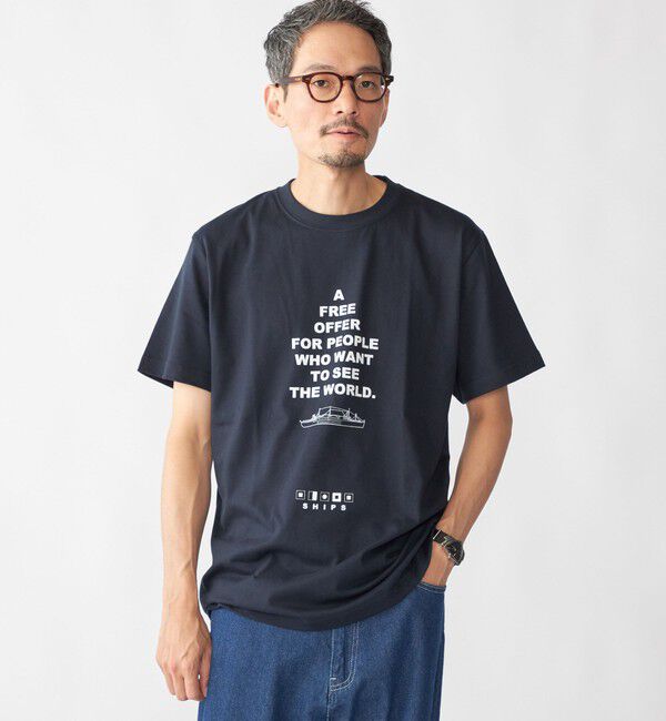 SHIPS「【WEB限定】SHIPS: SHIPS Co. デザイン プリント Tシャツ」|Tシャツ・カットソー|