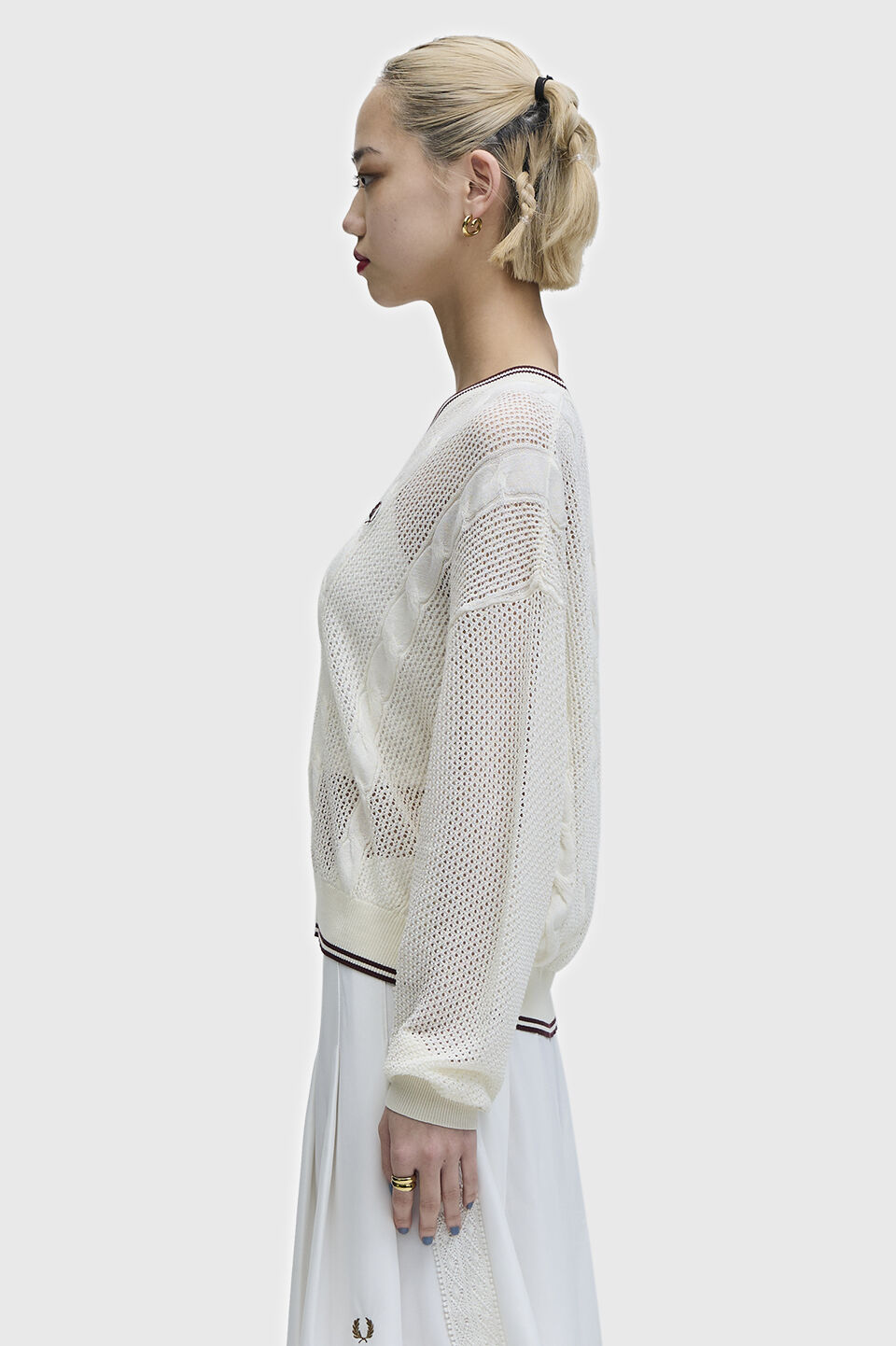 FRED PERRY 「Mesh Cable Knit Jumper／メッシュケーブルニット」|ニット・セーター|
