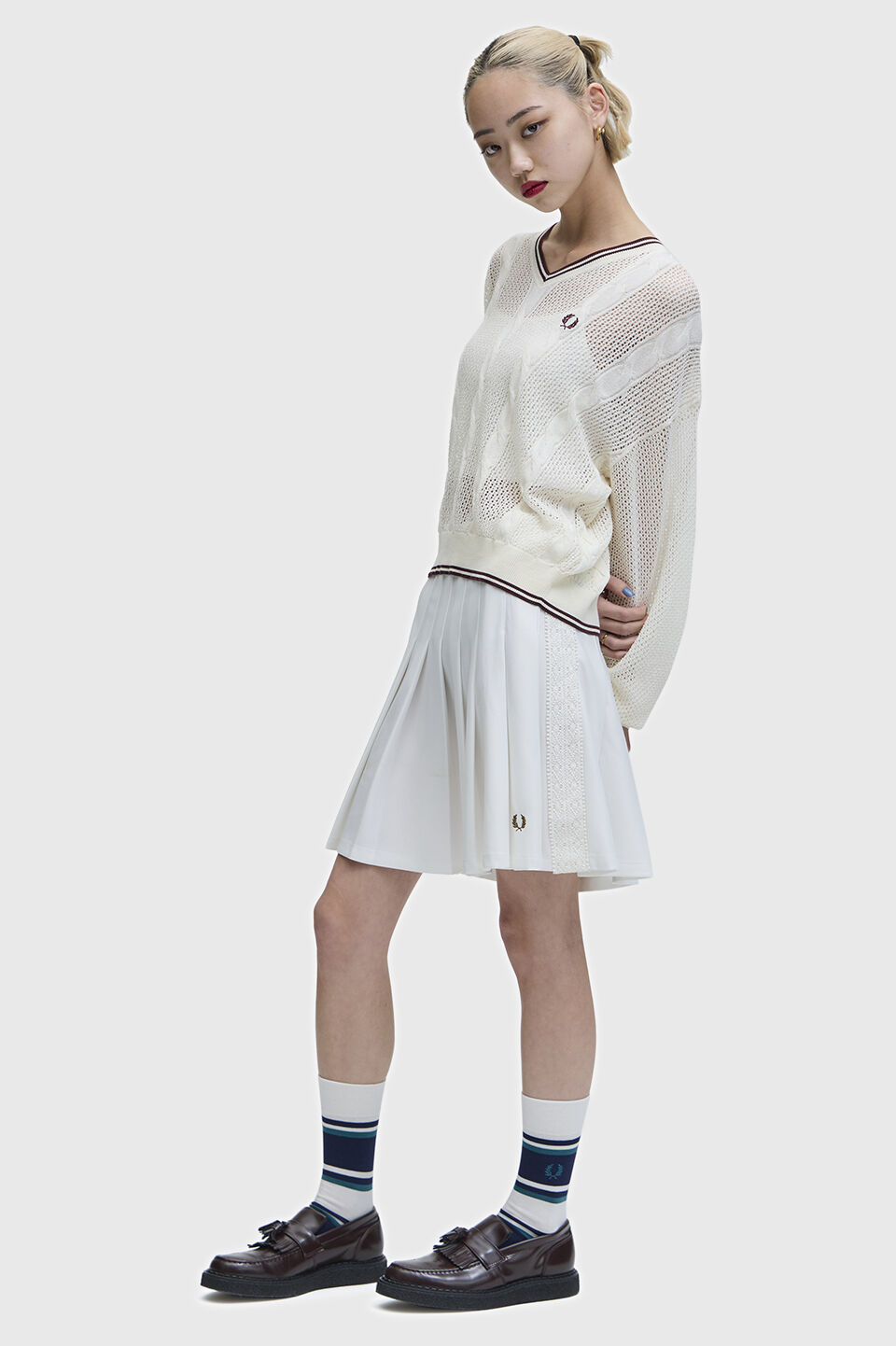 FRED PERRY 「Mesh Cable Knit Jumper／メッシュケーブルニット」|ニット・セーター|