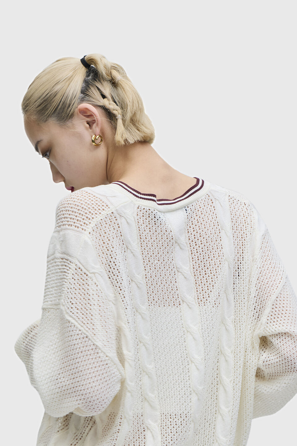 FRED PERRY 「Mesh Cable Knit Jumper／メッシュケーブルニット」|ニット・セーター|
