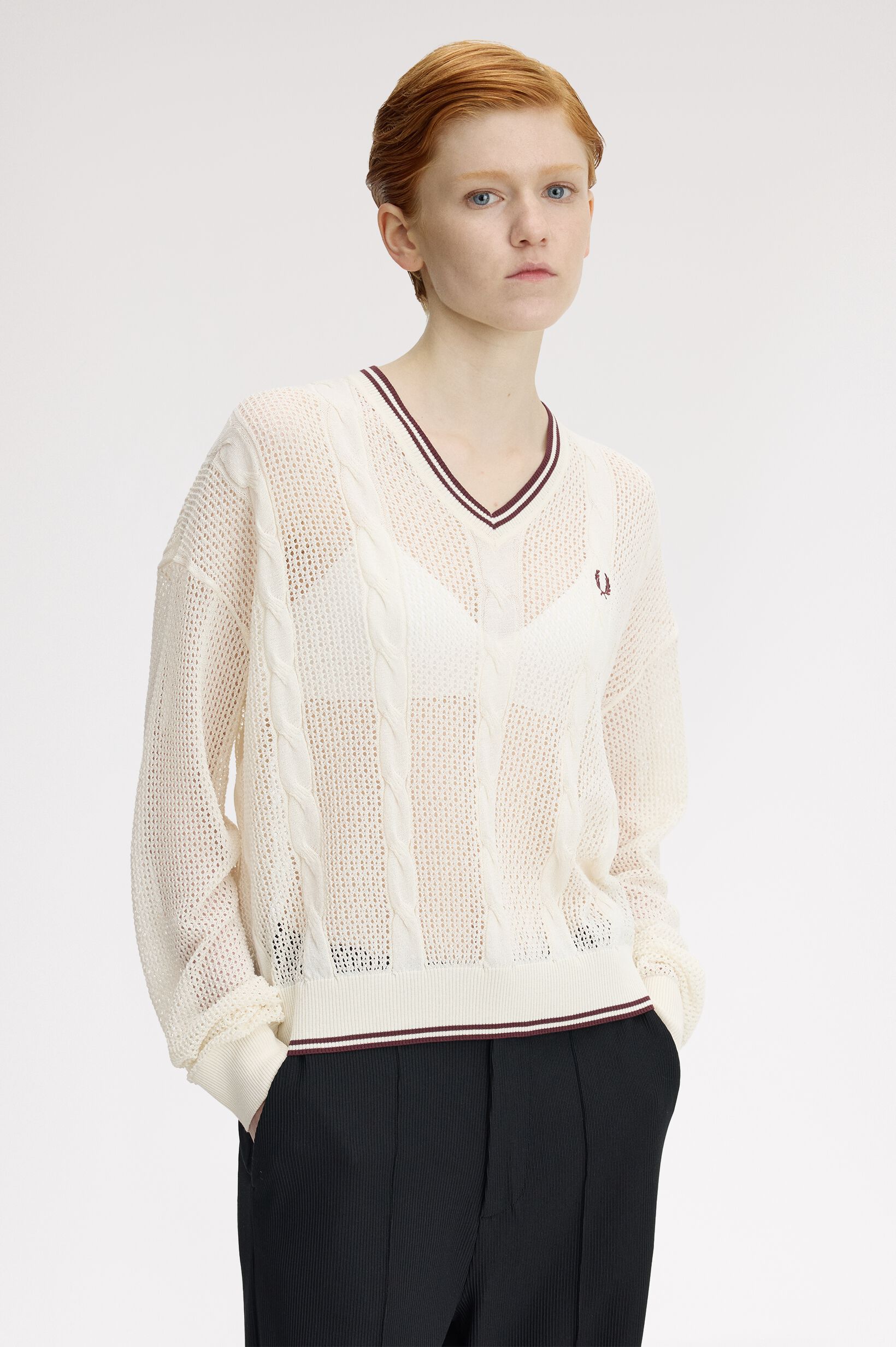 FRED PERRY 「Mesh Cable Knit Jumper／メッシュケーブルニット」|ニット・セーター|